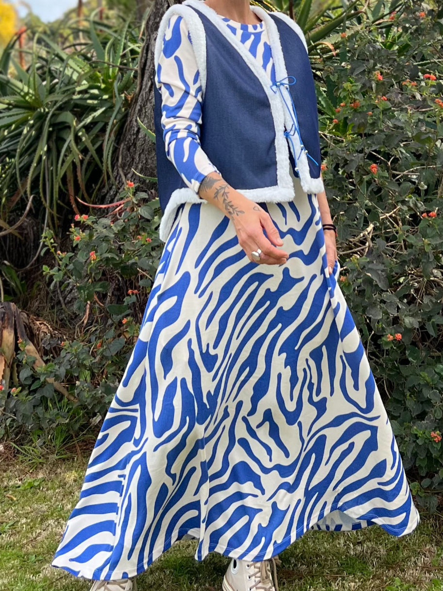 vestido simona azul