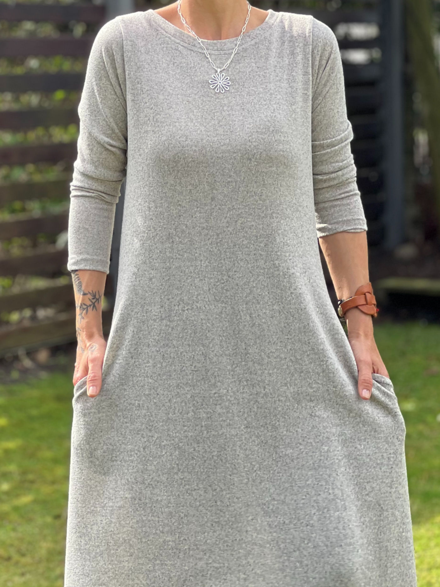 vestido simona gris