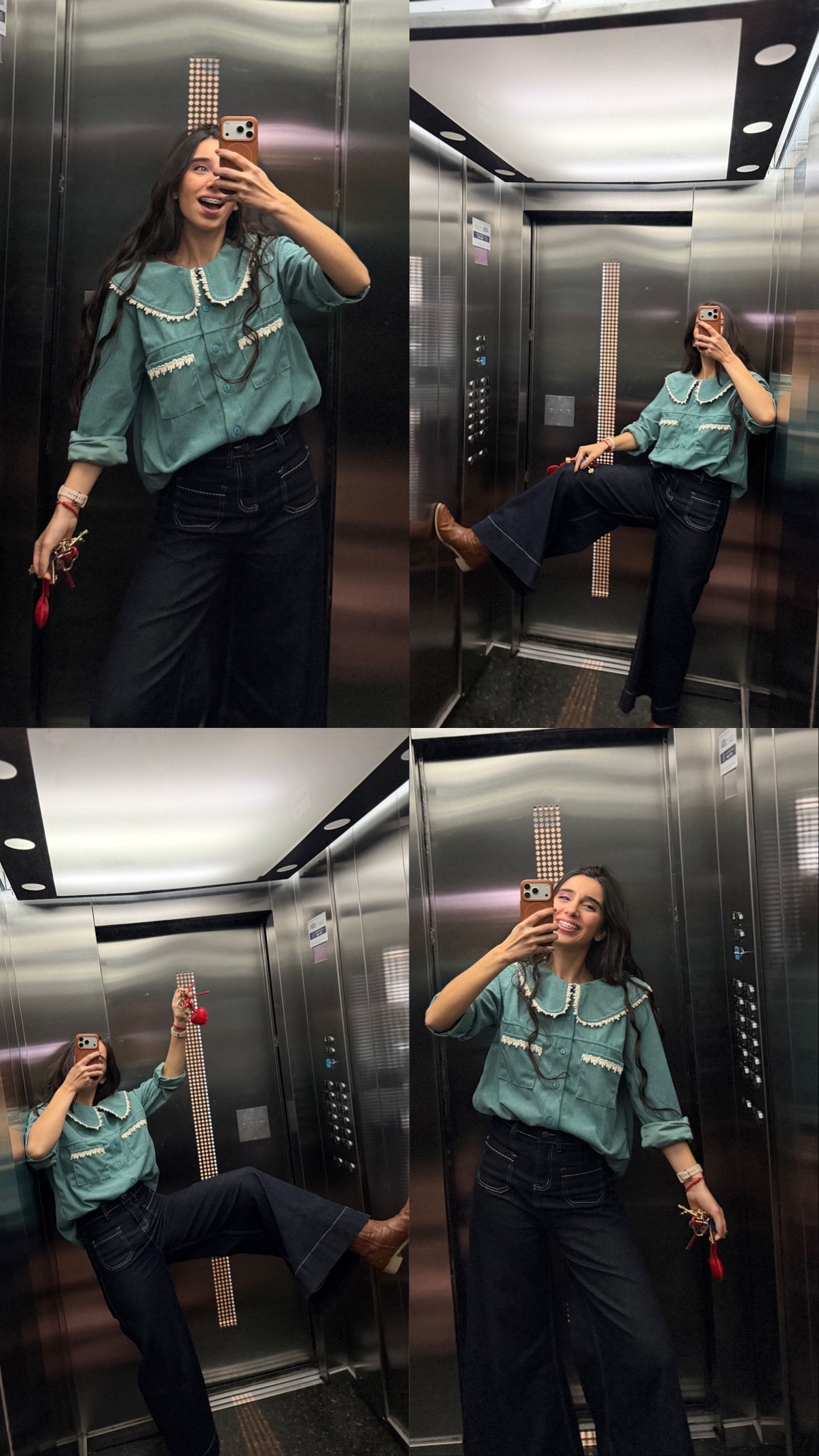 camisa irina turquesa