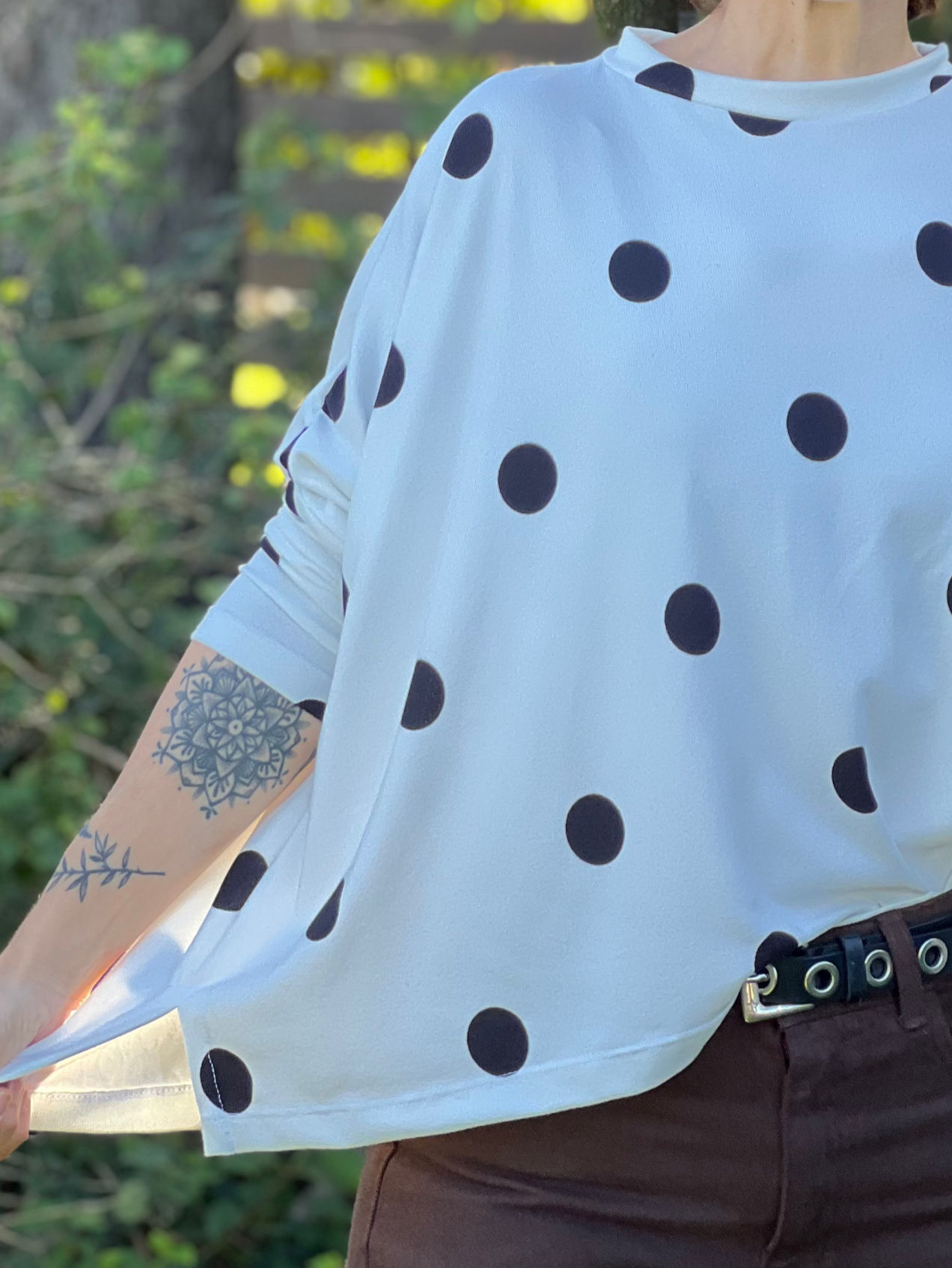 remera amplia blanca
