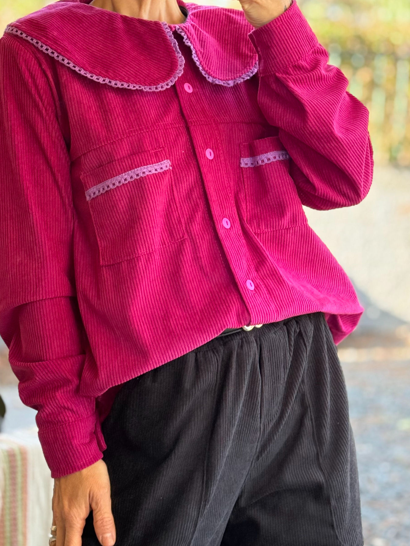 camisa irina magenta
