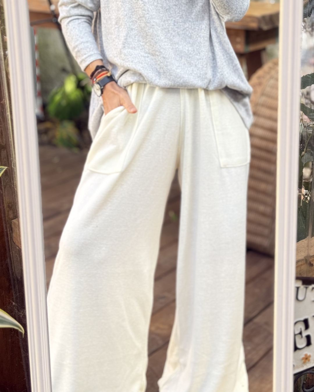 pantalon nube manteca
