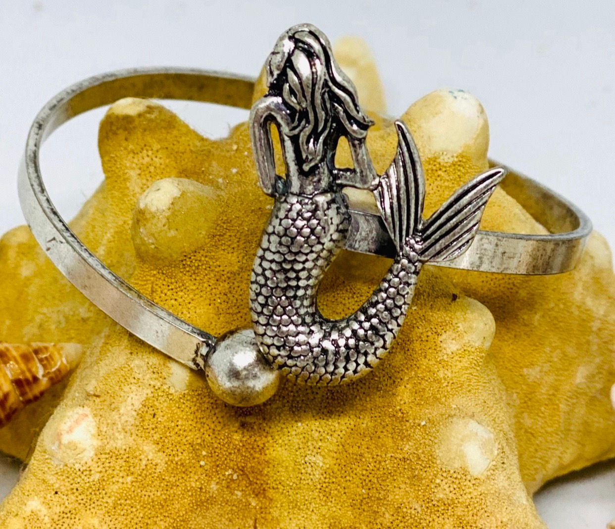 Mermaid titanium adjustable bangle