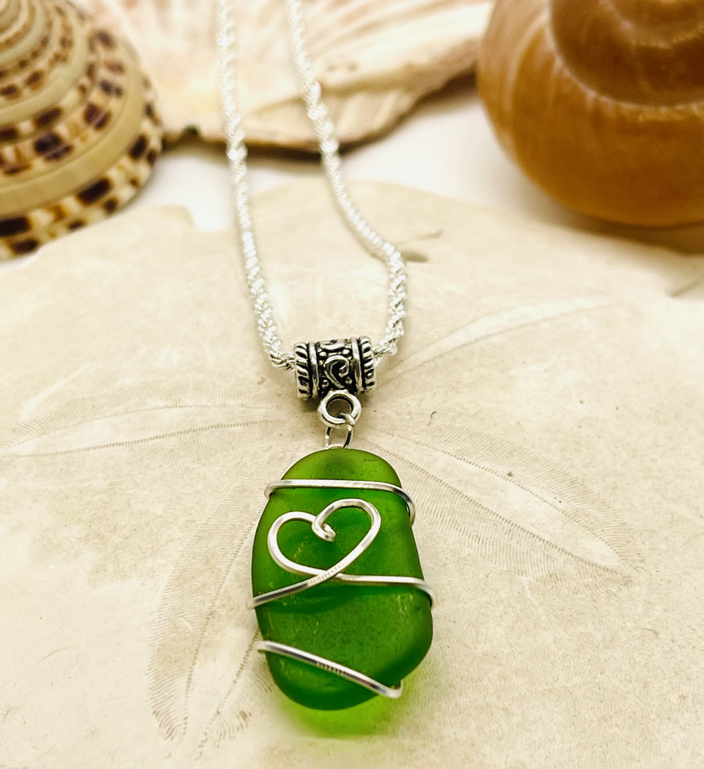 Sea Glass necklace from Romania