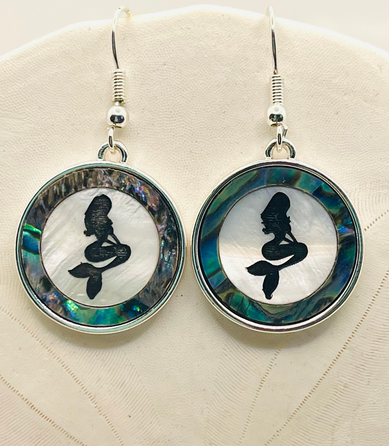 Beautiful Abalone mermaid Earrings