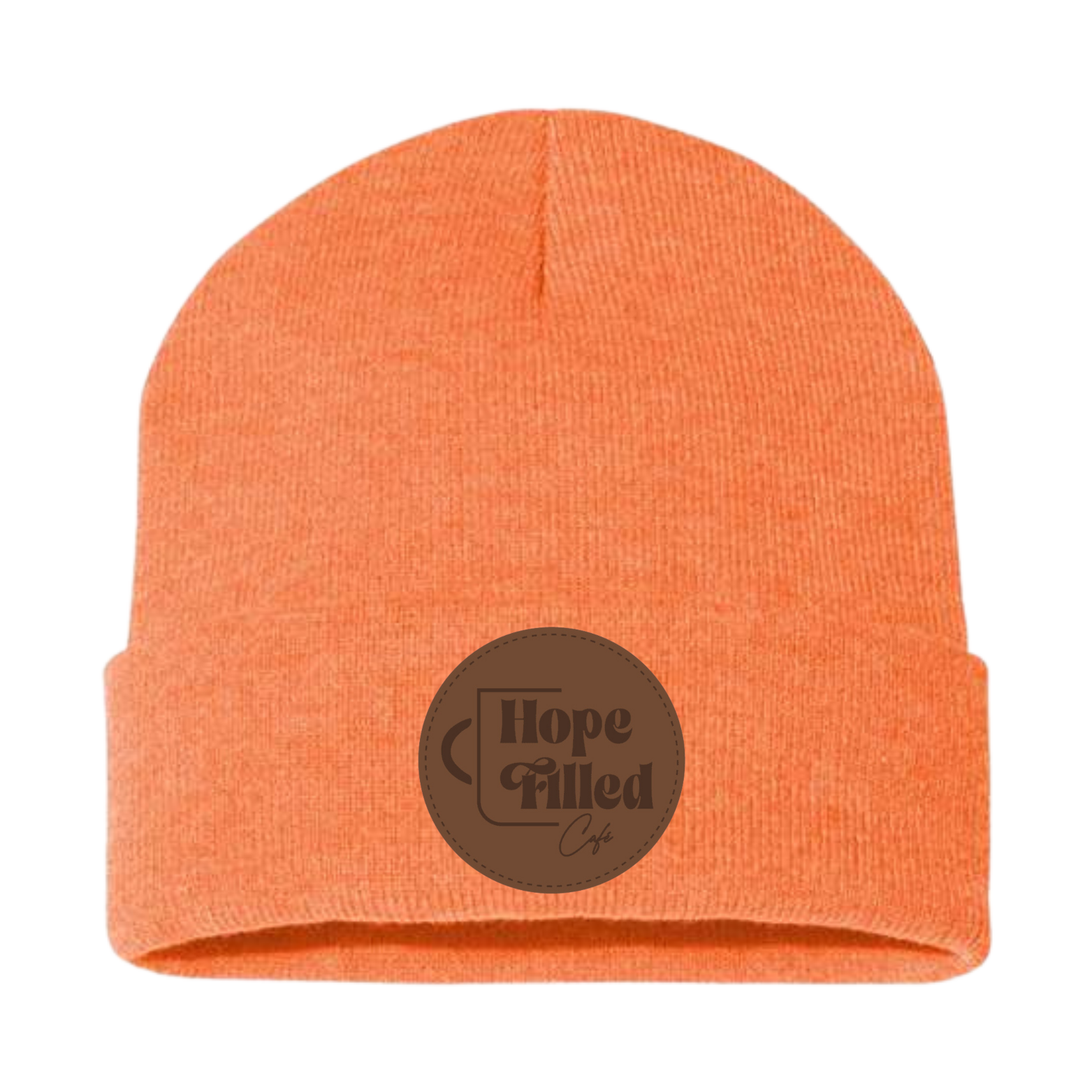 Hope Filled Café Beanie - Heather Orange