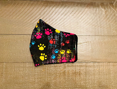 paw print cloth face mask