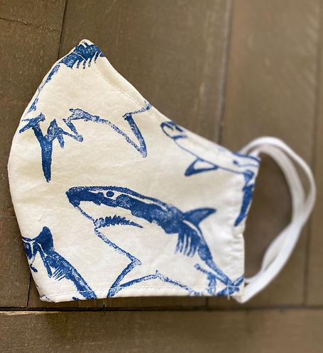 cloth face mask shark