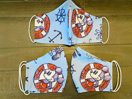 mickey minnie sailing cloth face masks