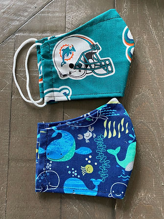 miami dolphins whales cloth face masks