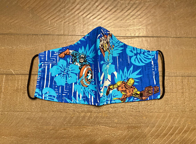 tropical marvel superhero cloth face mask