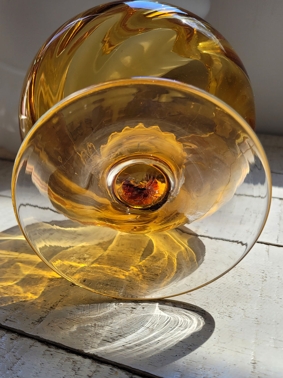 Thumbnail: Golden Carousel of Glass: The Amber Big-Top Jar 🎪