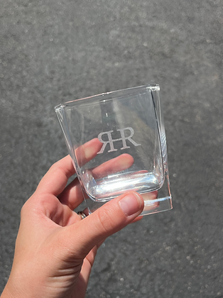 Engraved low-ball glass