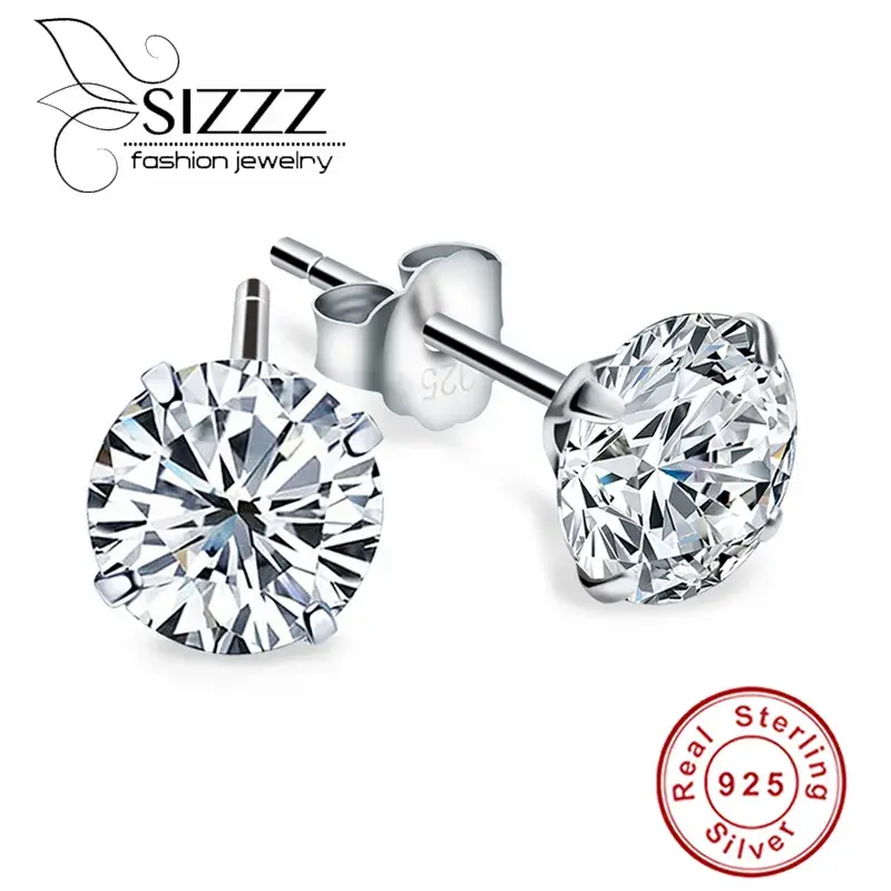 Crystal Zircon Sterling Silver Earrings