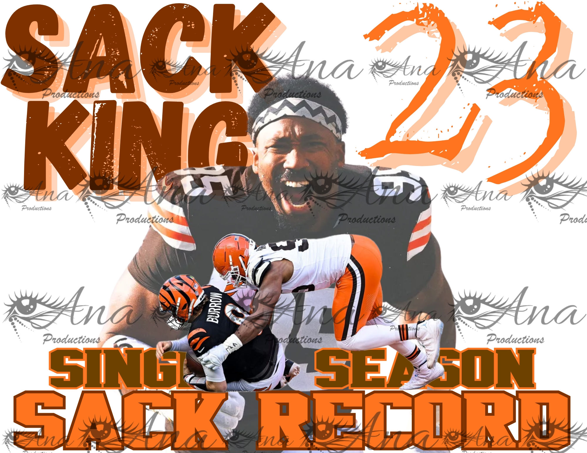 Myles Garrett Sack Record (Sack King)- Game Day Football Shirt