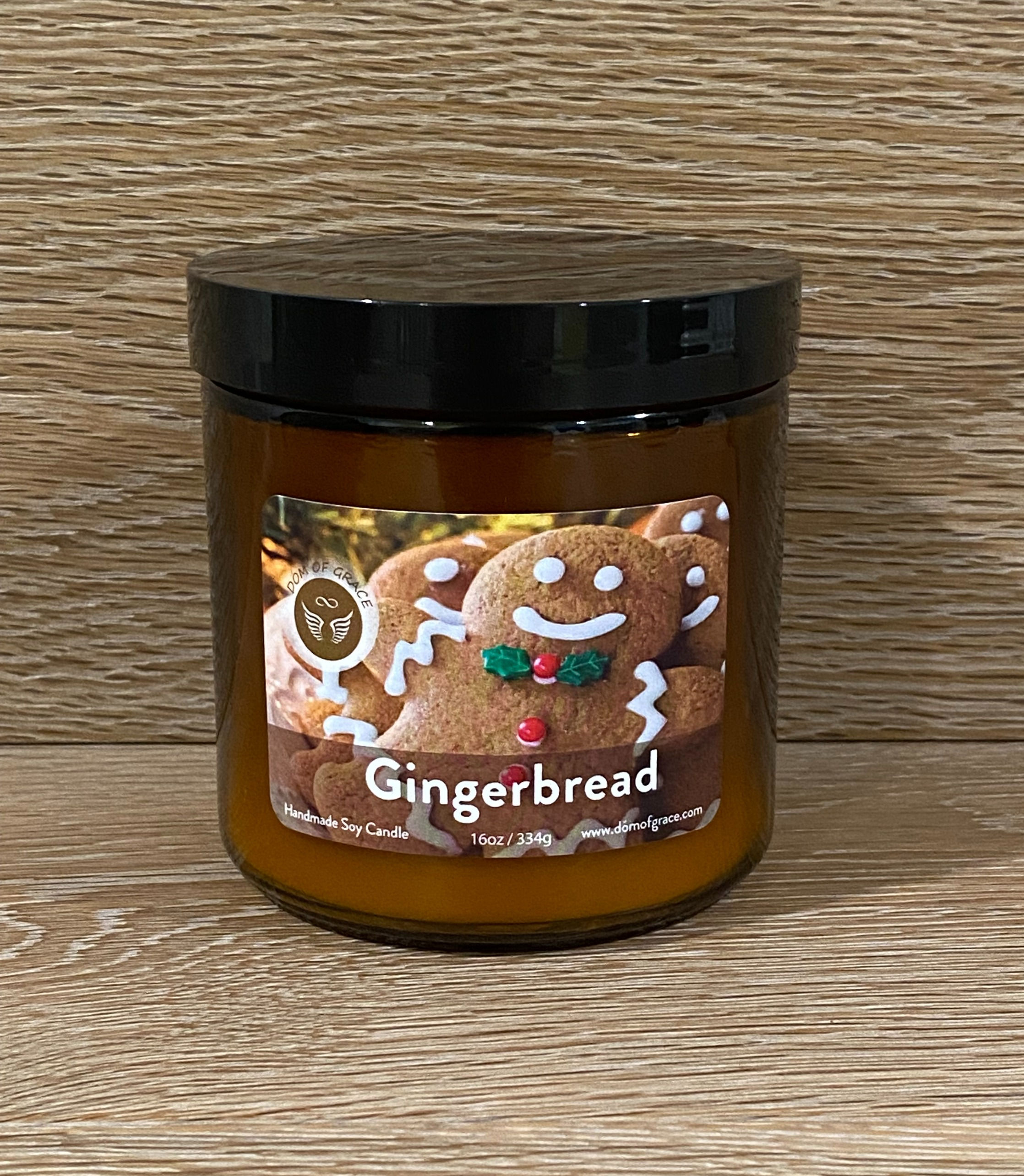16 oz. Amber Jar - Gingerbread