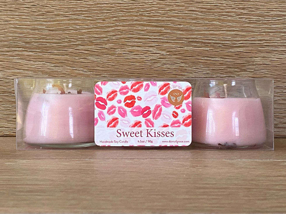 Thumbnail: 4.5 oz. Round 3-Piece Jar Set - Valentine's Day