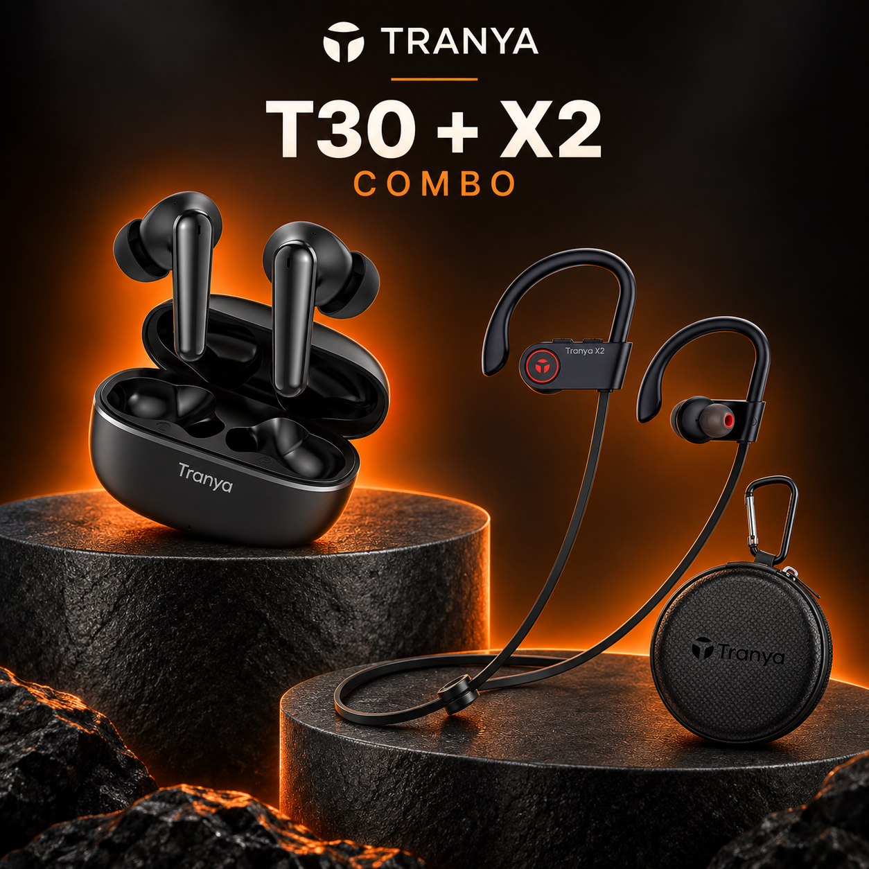 TRANYA T30 + X2 Earbuds Combo