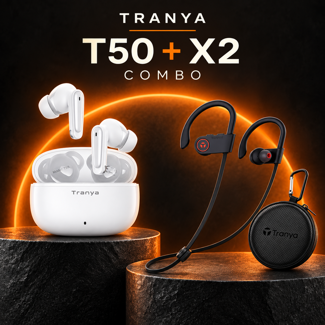 TRANYA T50 + X2 Earbuds Combo
