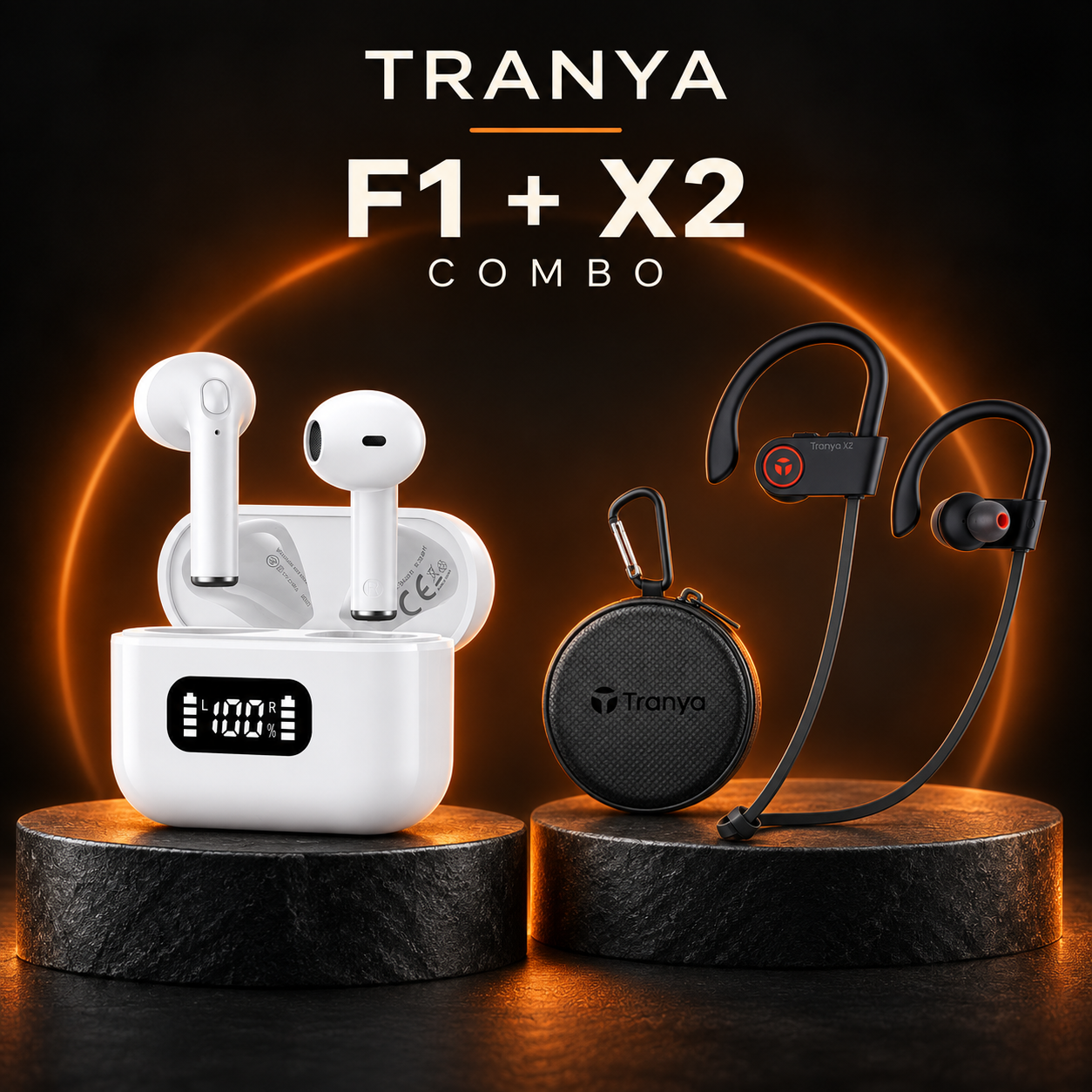 TRANYA F1 + X2 Earbuds Combo