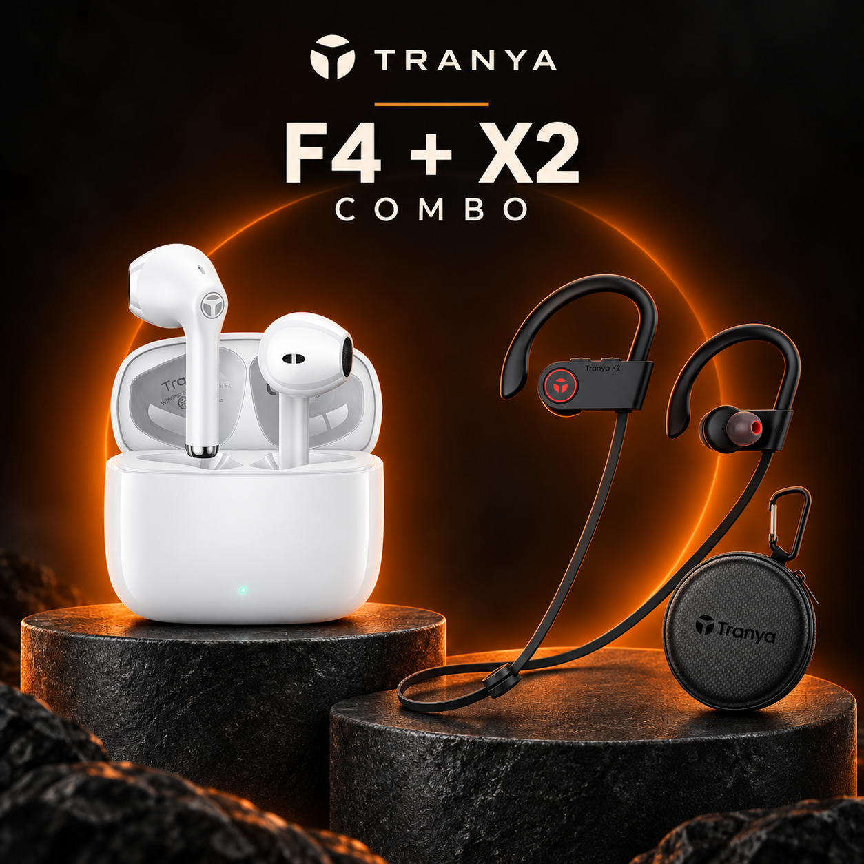 TRANYA F4 + X2 Earbuds Combo