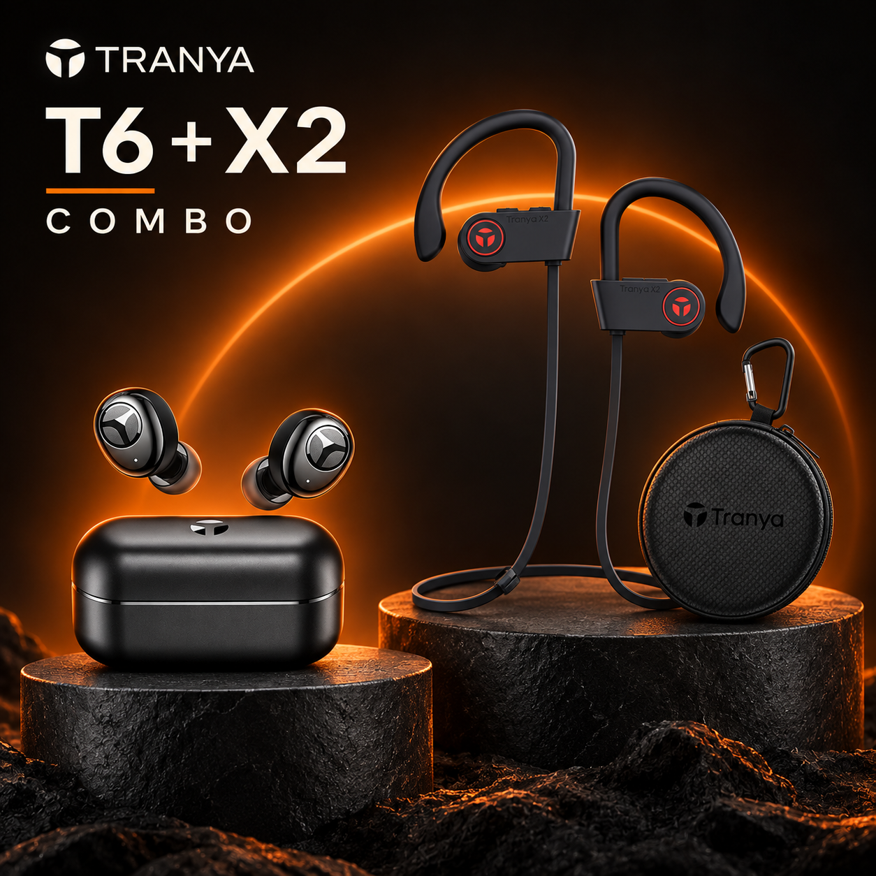 TRANYA T6 + X2 Earbuds Combo