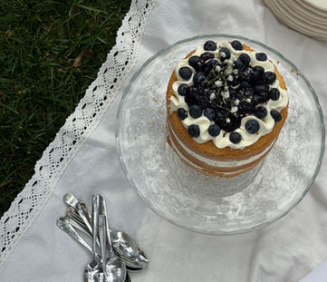 Layer cake mascarpone et myrtilles