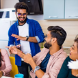 Young Indian adults talking about emotional wellbeing