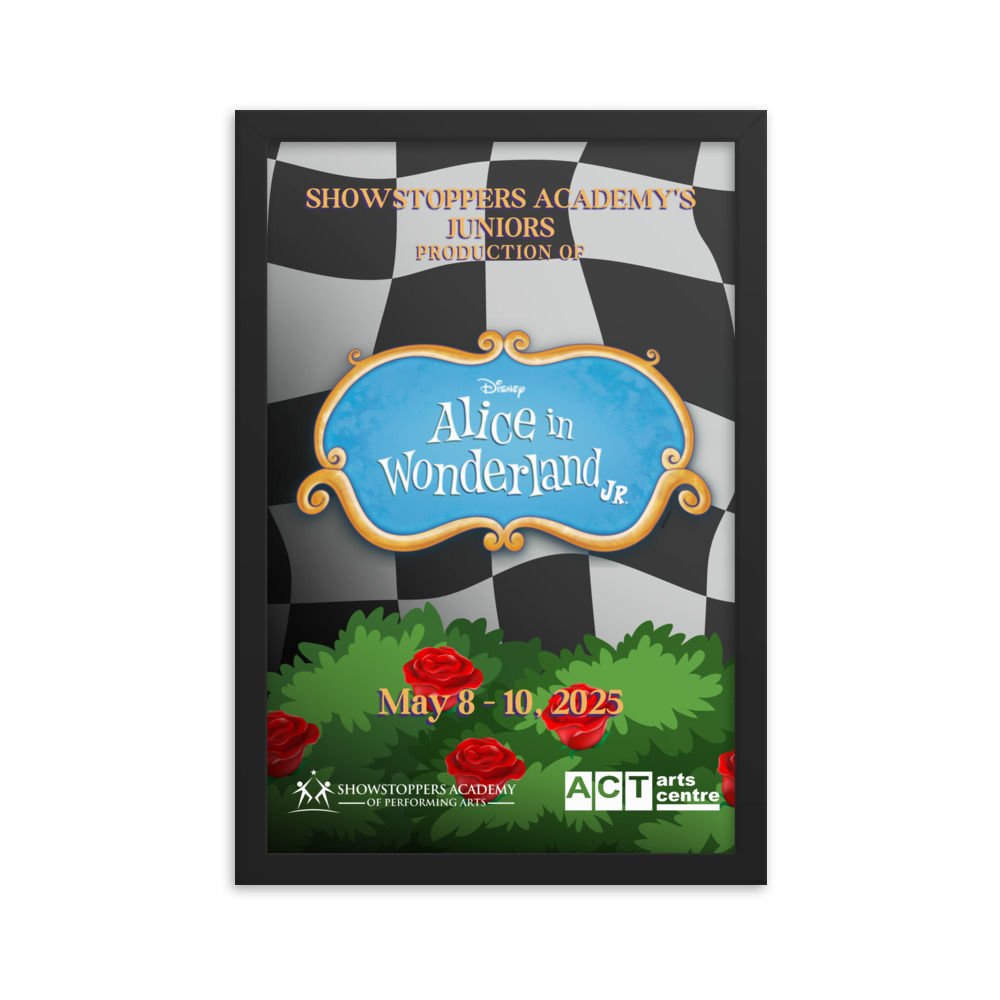 Framed Show Poster - "Alice in Wonderland JR"