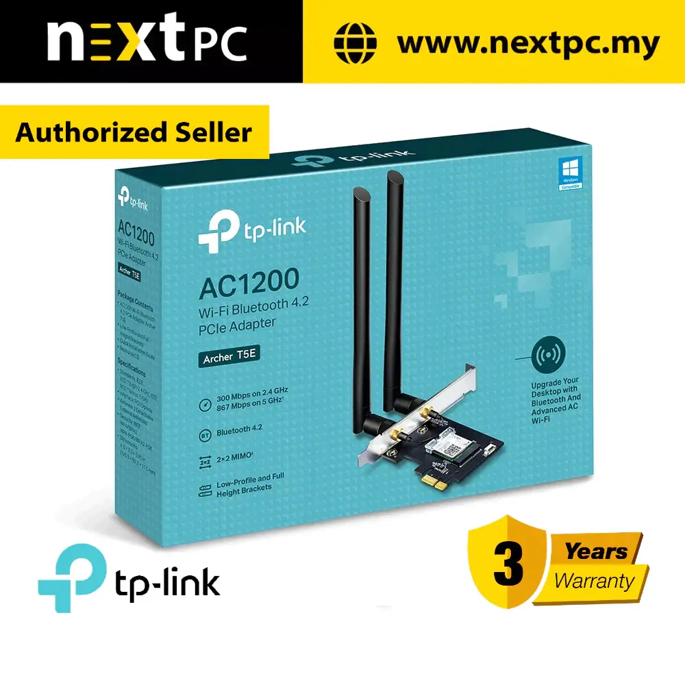 TP-LINK Archer T5E AC1200 Wi-Fi Bluetooth 4.2 PCIe Adapter