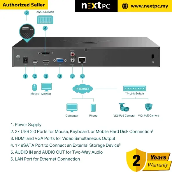 Thumbnail: TP-LINK VIGI NVR2016H VIGI 16 Channel Network Video Recorder