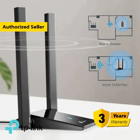 Thumbnail: TP-LINK ARCHER TX20U PLUS AX1800 Dual Antennas High Gain Wireless USB Adapter