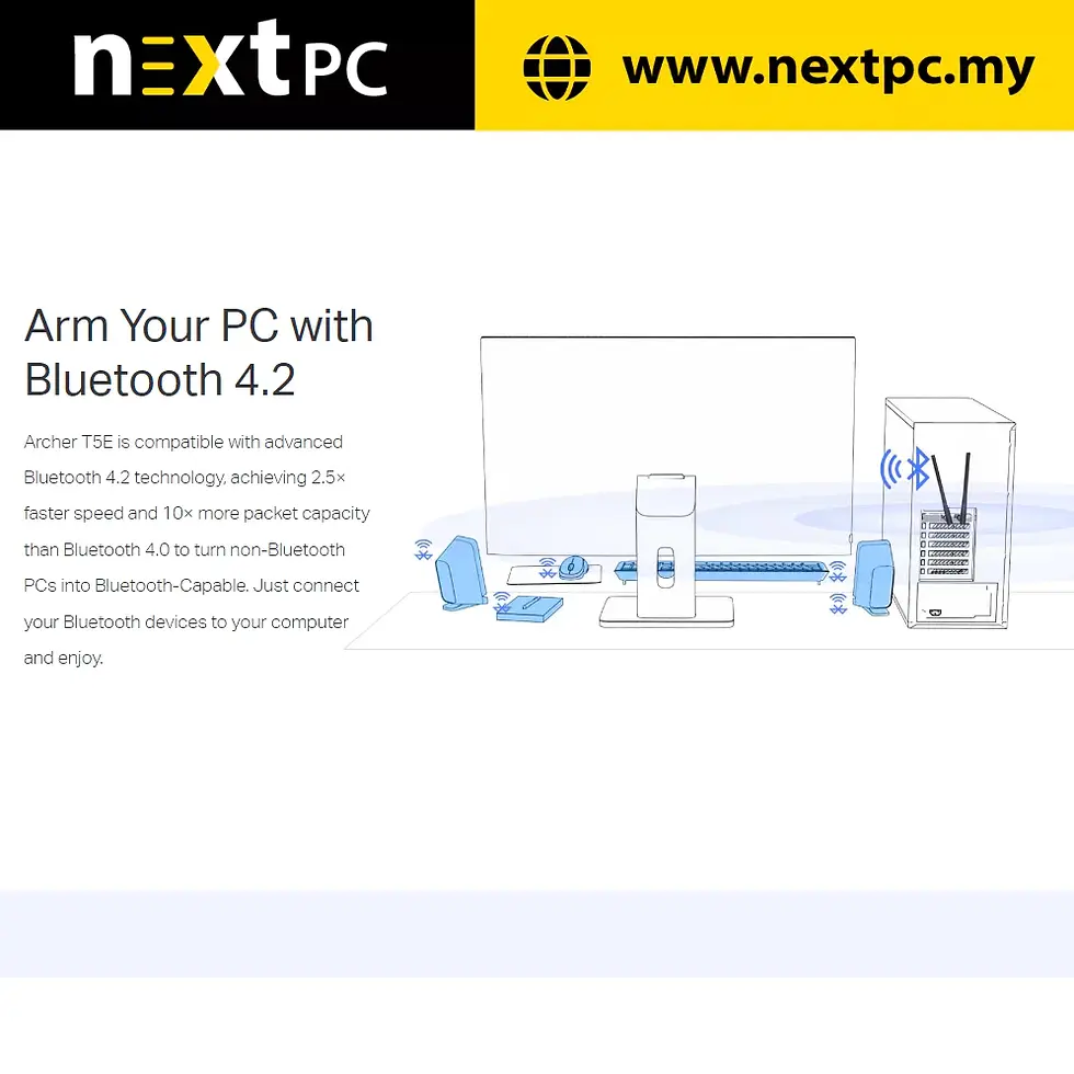 Thumbnail: TP-LINK Archer T5E AC1200 Wi-Fi Bluetooth 4.2 PCIe Adapter