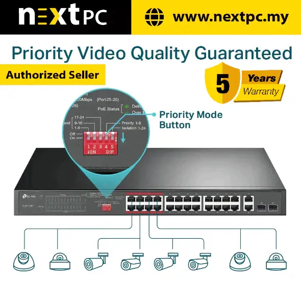 Thumbnail: TP-LINK TL-SL1226P 24-Port 10/100Mbps + 2-Port