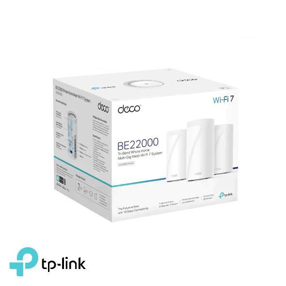TP-LINK Deco BE85(3-pack) BE22000 Tri-Band Whole Home Mesh WiFi 7 System