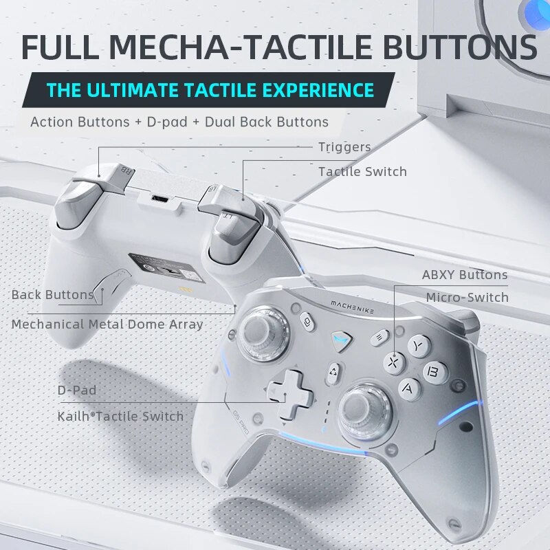 Miniatura: 🎮 Controle Gamer Sem Fio Machenike G5 Pro – Hall Trigger | PC e Console