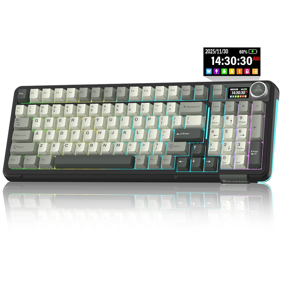 Miniatura: ⌨️ Teclado Mecânico Sem Fio SOLAKAKA A99pro 97 Teclas – Hot Swap RGB