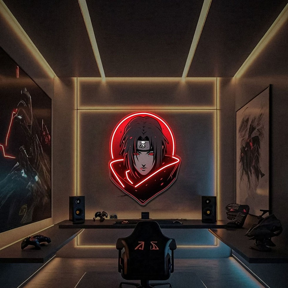 Miniatura: 🌀 Luminária Neon Naruto – Itachi Uchiha | LED USB Decoração Anime