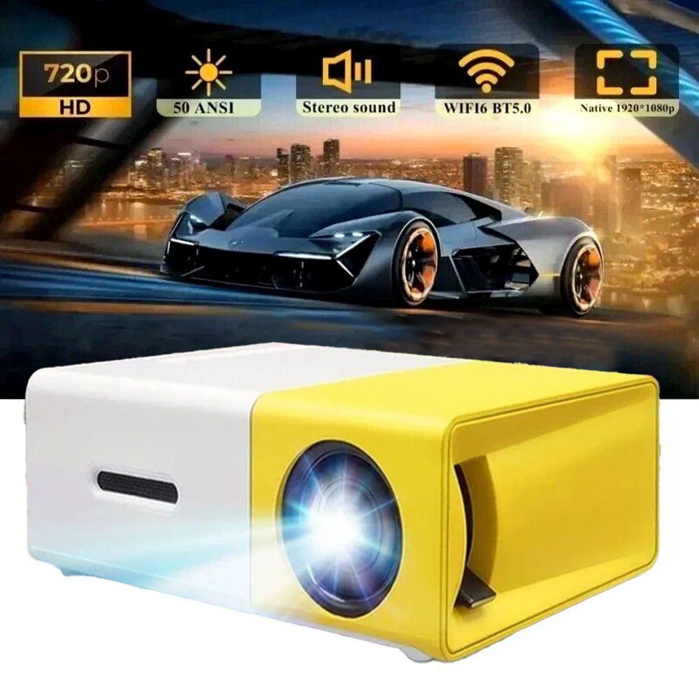 📽️ Projetor Portátil LED Full HD 1080p – Wi-Fi, HDMI e USB | Cinema em Casa