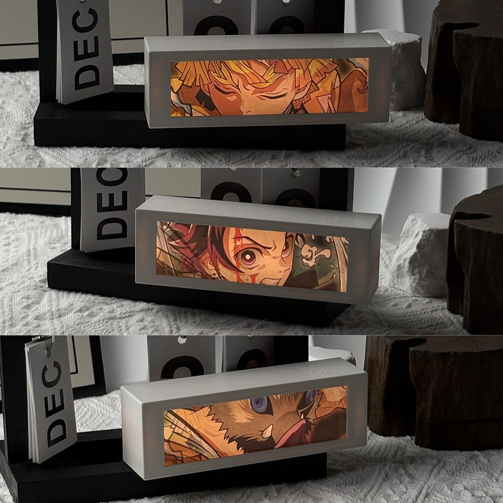 Miniatura: 🎞️ Lightbox 3D Lenticular Anime Clássico – Luminária Decorativa LED