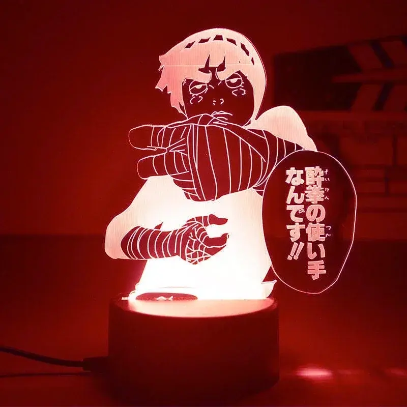 Miniatura: 🍥 Luminária LED 3D Naruto – 29 Personagens | Controle Remoto 16 Cores