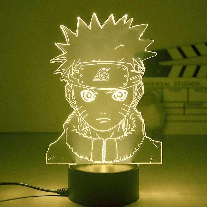 Miniatura: 🍥 Luminária LED 3D Naruto – 29 Personagens | Controle Remoto 16 Cores