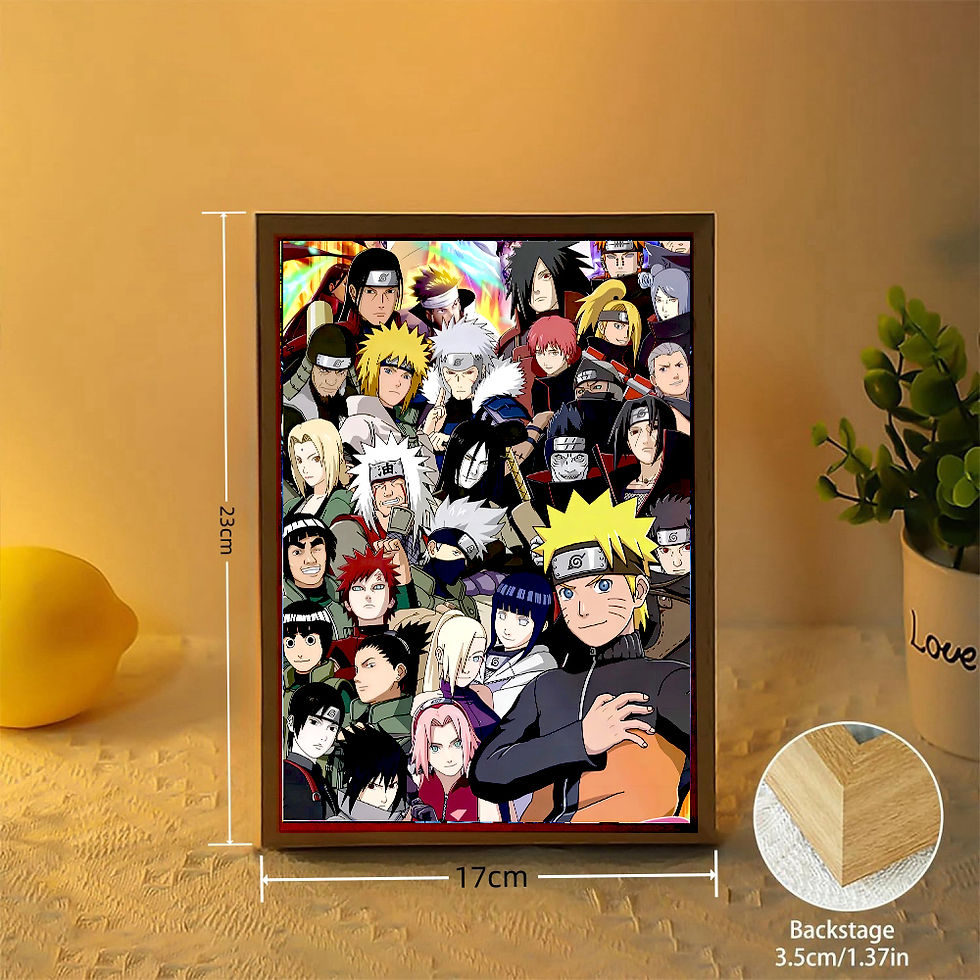 Miniatura: 🍥 Quadro LED Naruto – Luminária Decorativa Anime para Setup Gamer