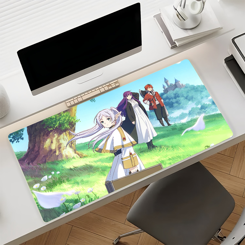 Miniatura: 🧝 Mouse Pad Gamer Frieren XXL – Além da Jornada | Desk Mat Anime