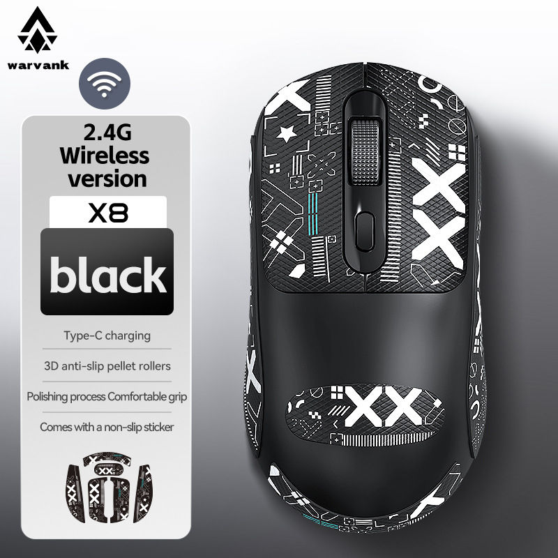 Miniatura: 🖱️ Mouse Gamer Sem Fio Warvank X8 – Recarregável USB-C 500mAh