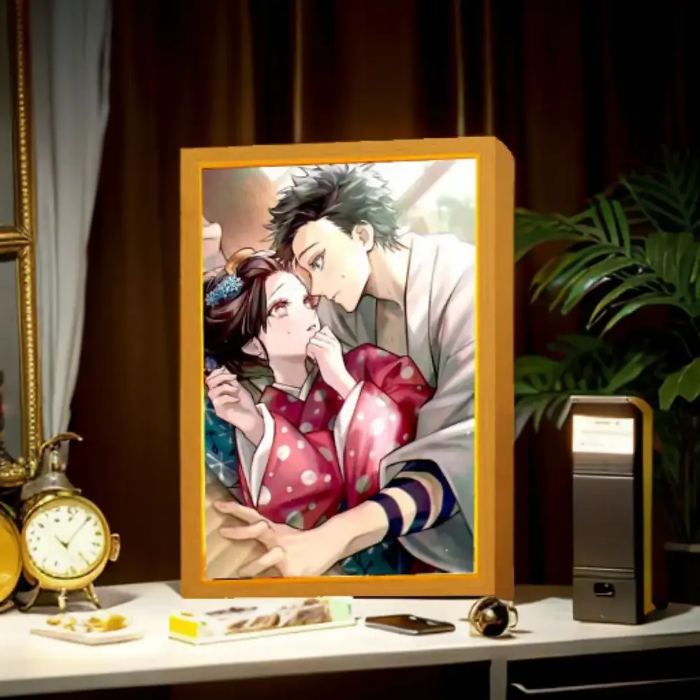 Miniatura: 🗡️ Luminária Quadro Anime Demon Slayer – Tanjiro, Nezuko, Zenitsu | LED