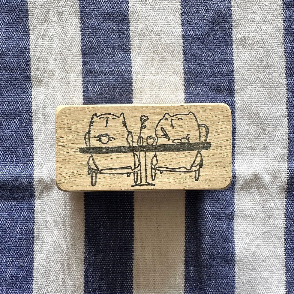 Thumbnail: Catdoo rubber stamp - Coffee lah
