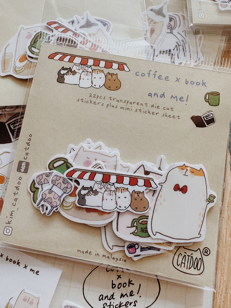 Thumbnail: Catdoo - Coffee x Book & me Sticker Pack