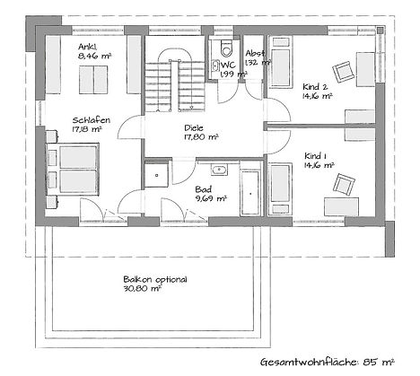 EG Grundriss Kampa Kubos