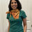 Thumbnail: Autumn silk sari scarf -mustard/multi